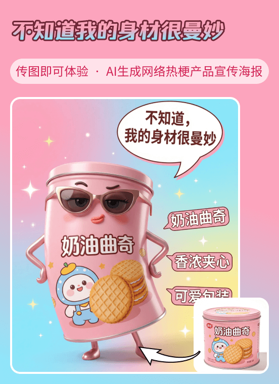 网络热梗：不知道，我的身材很曼妙-产品宣传海报